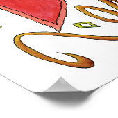 Niedliche Weihnachtsfeiertage mit Poinsettias Poster (Ecke)