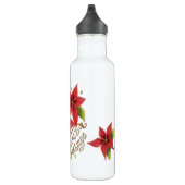 Niedliche Weihnachtsfeiertage mit Poinsettias Trinkflasche (Rechts)