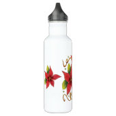 Niedliche Weihnachtsfeiertage mit Poinsettias Trinkflasche (Links)