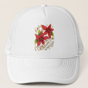 Niedliche Weihnachtsfeiertage mit Poinsettias Truckerkappe