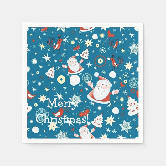 Niedliche Weihnachtsfeiertage Napkins Serviette (Vorderseite)