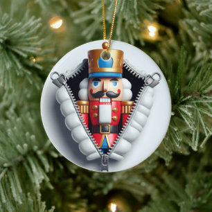 Niedliche Weihnachtsfeiertage ohne Reißverschluss Keramik Ornament