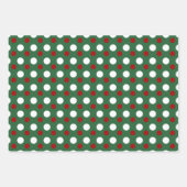 Niedliche Weihnachtsfeiertage Polka Dots Muster Gr Geschenkpapier Set (Vorderseite 2)