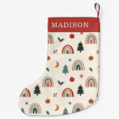 Niedliche Weihnachtsfeiertage Rainbows Feiertagnam Kleiner Weihnachtsstrumpf (Rückseite)