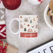 Niedliche Weihnachtsfeiertage Rainbows Feiertagnam Tasse