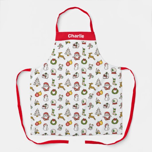 Niedliche Weihnachtsfeiertage Schürze (Vorderseite)