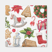 Niedliche Weihnachtsfeiertage Süßigkeiten Personal Magnet (Vorne)