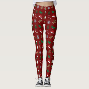 Niedliche Weihnachtsfeiertage-Symbole Leggings
