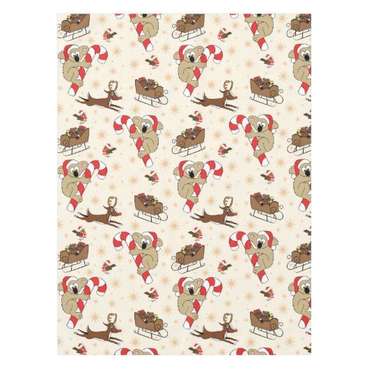 Niedliche Weihnachtsfeiertage Tischdecke (Vorderseite)