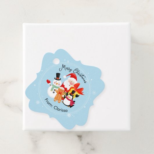 Niedliche Weihnachtsfeiertage und Weihnachtsfeiert Geschenkanhänger (Beispiel)