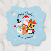 Niedliche Weihnachtsfeiertage und Weihnachtsfeiert Geschenkanhänger (Vorderseite)