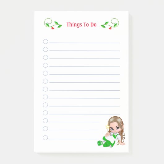 Niedliche Weihnachtsfeiertage zum Nachlesen Post-it Klebezettel (Vorderseite)
