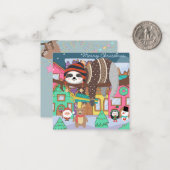 Niedliche Weihnachtsfeige Mitteilungskarte (Vorderseite/Rückseite Beispiel)