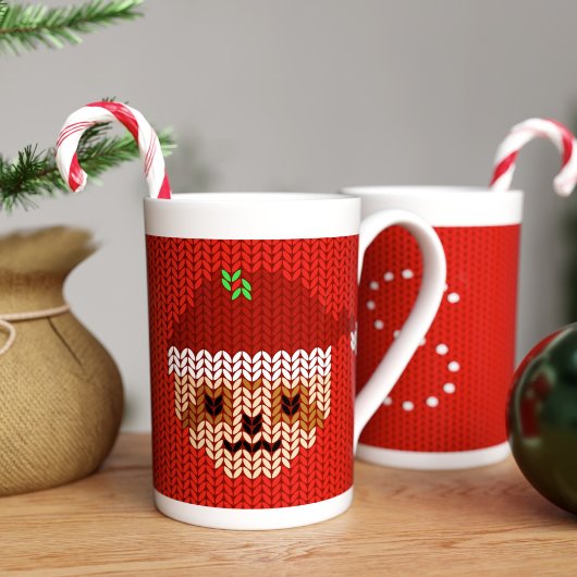 Niedliche Weihnachtsfeige Monogram Knochen-China-T Porzellantasse