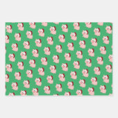 Niedliche Weihnachtsferien Geschenkpapier Set (Vorderseite)