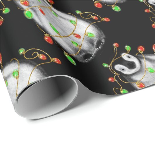 Niedliche Weihnachtsferien Pinguin fröhlich Tinkel Geschenkpapier (Rolleneckpunkt)