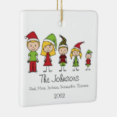 Niedliche Weihnachtsfiguren Keramikornament (Rechts)