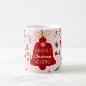 Niedliche Weihnachtsfilm-Tasse-Illustrationsmuster Kaffeetasse (Mittel)