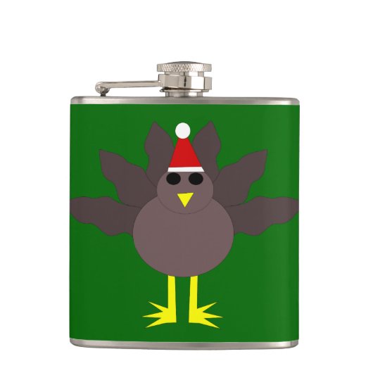 Niedliche Weihnachtsflasche Flachmann (Vorderseite)