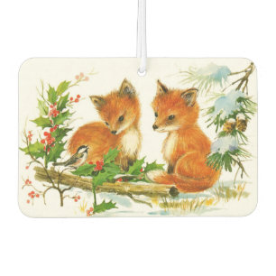 Niedliche Weihnachtsfoxen Autolufterfrischer