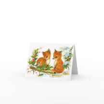 Niedliche Weihnachtsfoxen