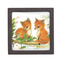 Niedliche Weihnachtsfoxen