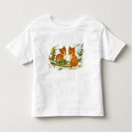 Niedliche Weihnachtsfoxen Kleinkind T-shirt
