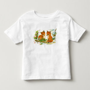 Niedliche Weihnachtsfoxen Kleinkind T-shirt