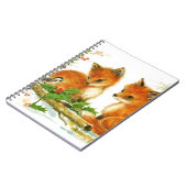 Niedliche Weihnachtsfoxen Notizblock (Linke Seite)