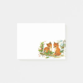 Niedliche Weihnachtsfoxen Post-it Klebezettel