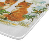 Niedliche Weihnachtsfoxen Schneidebrett (Ecke)