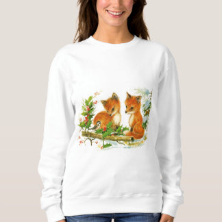 Niedliche Weihnachtsfoxen Sweatshirt