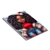 Niedliche Weihnachtsfrau in Afrika Notizblock (Rechte Seite)