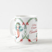 Niedliche Weihnachtsfrau Kaffeetasse (Vorderseite Links)