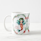 Niedliche Weihnachtsfrau Kaffeetasse (Links)