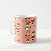 niedliche Weihnachtsfreude Kaffeetasse (Vorderseite Links)