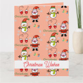 niedliche Weihnachtsfreude Karte (Vorderseite)