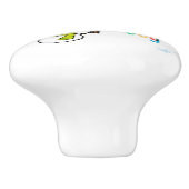 niedliche Weihnachtsfreude Keramikknauf (Seitenansicht)