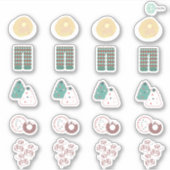 Niedliche Weihnachtsfrühstücksplaner Stickers Aufkleber (Vorderseite)