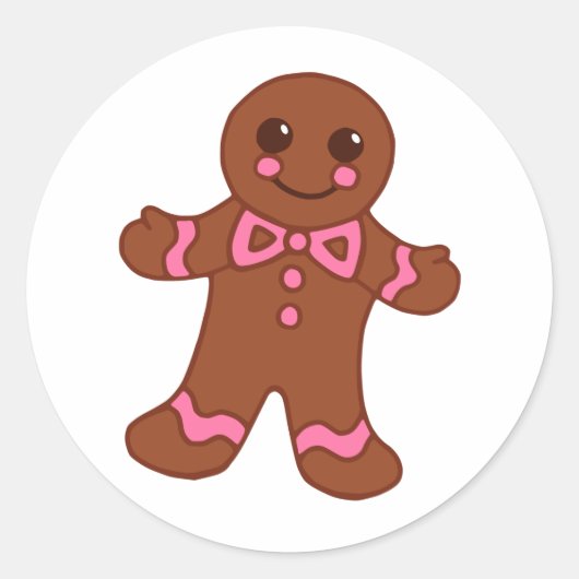 Niedliche Weihnachtsgebäck Boy Cookie Stickers (Vorderseite)