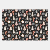 Niedliche Weihnachtsgebäck Kekse Schneeflocken Geschenkpapier Set (Vorderseite 2)