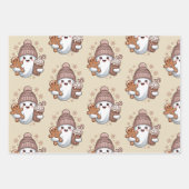 Niedliche Weihnachtsgeister Holiday Spooky Weihnac Geschenkpapier Set (Vorderseite)