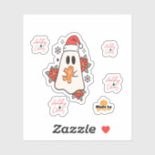 Niedliche Weihnachtsgeister-Tasse | Holiday Ginger Aufkleber (Blatt)