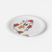 Niedliche Weihnachtsgeister-Tasse | Holiday Ginger Pappteller (Schrägansicht)