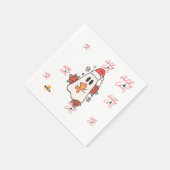 Niedliche Weihnachtsgeister-Tasse | Holiday Ginger Serviette (Ecke)