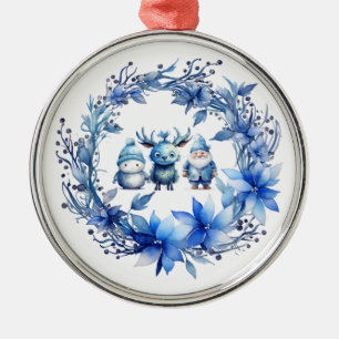 Niedliche Weihnachtsgenossen Ornament Aus Metall