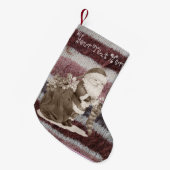 Niedliche Weihnachtsgeschenke aus Gewirken Kleiner Weihnachtsstrumpf (Vorderansicht (hängend))