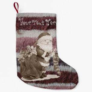 Niedliche Weihnachtsgeschenke aus Gewirken Kleiner Weihnachtsstrumpf