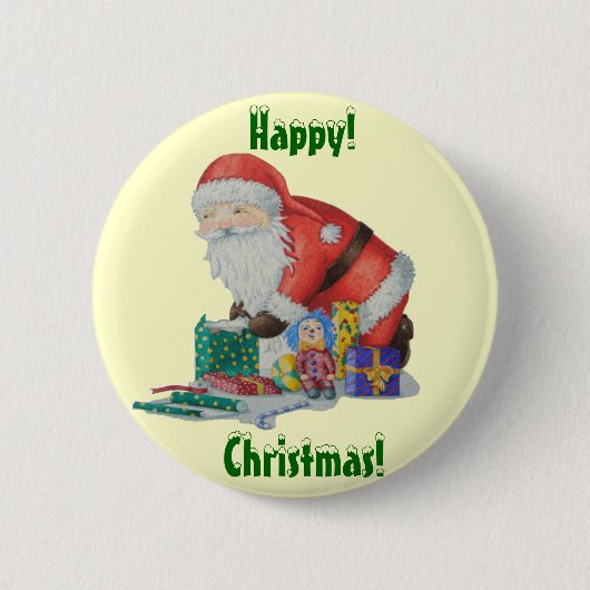 Niedliche Weihnachtsgeschenke Button (Vorderseite)