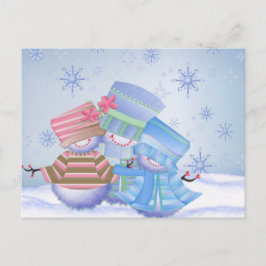 Niedliche Weihnachtsgeschenke Feiertagspostkarte